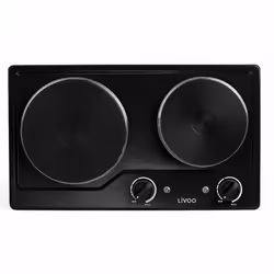 Plaque De Cuisson Encastrable Livoo DOC168N - Nombre de feux: 2 Foyer - Largeur: 45.5 cm - Foyers de ∅ 15,5 et ∅ 18,5 cm - Pu ...