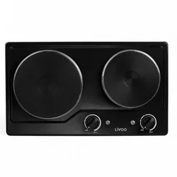 Livoo DOC168N plaque Noir Intégré 45 cm Plaque scellée 2 zone(s)