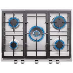 Plaque de cuisson encastrable à gaz Teka EX 70.1 5G - 70cm - 5 feux - Brûleur à double anneau - Grilles en fonte - Boutons fr ...