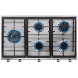 Plaque de cuisson encastrable à gaz Teka EX 90.1 5G - 90cm - 5 feux - Brûleur à double anneau - Grilles en fonte - Boutons fr ...