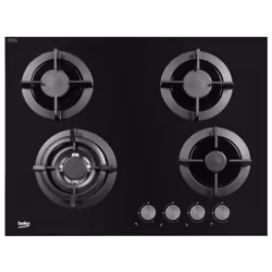 Plaque de cuisson encastrable Beko 4 Feux 70cm - Verre Noir (hisw74222s)