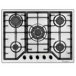Plaque de Cuisson Encastrable Condor CTE75W-FL2X 5 Feux 70Cm Inox