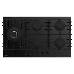 Focus F 419B - Plaque gaz 5 feux, 90 cm, sans thermocouple, vitro noir