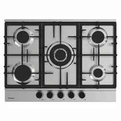 Focus F 8011XS - Plaque gaz 5 feux, 70 cm, avec thermocouple, Inox