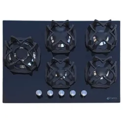 Plaque De Cuisson Encastrable FRANCO 379BF 5Feux 70 cm - Noir
