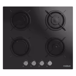 Plaque de cuisson encastrable PREMIUM AP 1640 BS02 - Dimension 60 cm - 4x Foyers à gaz - Table De Cuisson En verre noir - All ...