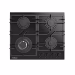 Plaque de cuisson encastrable PREMIUM APG641.BS01 - Dimension : 60cm - 4 Bruleurs a gaz dont 1 double - commande frontale - A ...