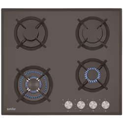 Plaque de cuisson encastrable Simfer - 4 Feux - Largeur 60cm - Puissance: 1x 3.6 Kw, 1x 3 Kw, 1x 1.78 Kw, 1x 0.88 Kw - Bouton ...