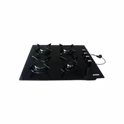 Plaque de cuisson encastrable StarOne - 4x Feux - Couleur Verre Noir - Allumage automatique électrique - Dimensions extérieur ...