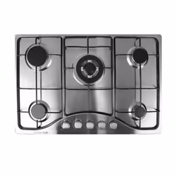 Plaque de Cuisson Encastrable STARONE - Type de plaque: Gaz - Largeur: 60 cm - Nombre de feux: 5 feux - Grille: Emaillé - Com ...