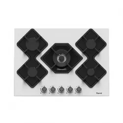 Plaque De Cuisson FERRE 70Cm 5 Feux - Blanc