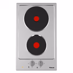 Plaque de Cuisson FOCUS- Largeur: 30 cm- Nombre de foyers: 2 foyers électriques- Commandes: frontales- Couleur: Inox