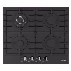 Plaque De Cuisson Focus - Nombre de feux: 4 - Largeur: 60cm - Flamme stabilisée - Grilles et chapeaux de brûleurs en fonte -  ...