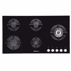 Plaque de Cuisson FOCUS Vitro 5 Feux 90 cm Noir (F.8179B)