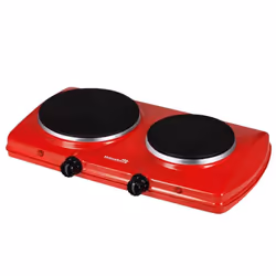 Plaque de Cuisson Hausberg - Nombre de feux : 2 - Largeur: 18.5cm + 15 cm - Puissance : 1500w + 1000 W - 5 niveaux de chauffe ...