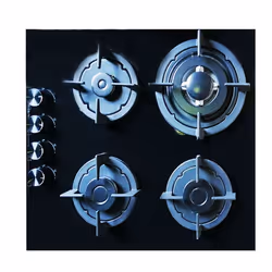 Plaque de Cuisson KUMTEL - Type de Plaque: à Gaz - Largeur: 60 cm - Nombre de Feux: 4 Feux - Grilles: Fonte - Thermocouple -  ...