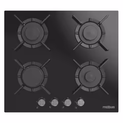 Plaque de cuisson Encastrable - Modèle : Encastrable - Type de cuisson : à gaz - Couleur : Verre Noir- Nombre de foyers : 04 ...