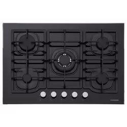 Table de cuisson Silverline- Nombre de feux: 5 - Allumage intégré - Brûleurs en fonte- Grilles en fonte- Sécurité thermocoupl ...