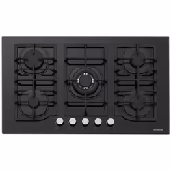 Table de cuisson Silverline- Nombre de feux: 5 - Largeur : 90cm - Allumage intégré - Bruleurs en fonte - Grilles en fonte - S ...