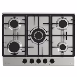 Plaque Encastrable ARTHUR MARTIN - Largeur : 70cm - Nombre de bruleurs : 5 Bruleurs - Grille en Fonte - Commande Frontale - S ...