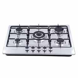 Plaque Encastrable ORIENT - Largeur : 70cm - Nombre de Brûleurs : 5 Brûleurs à Gaz - Allumage Electrique - 1x Brûleur WOK à T ...