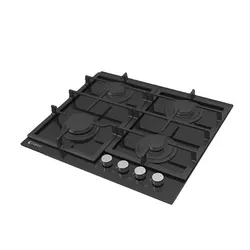 Plaque encastrable FRANCO 4feux Noir (FR-445-BF)