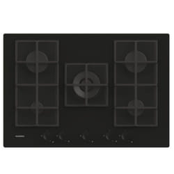 Plaque Encastrable ROSIERS 5FEUX à GAZ / 75CM / Verre Noir
