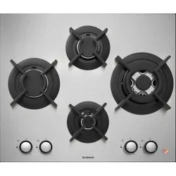 Plaque gaz Inox grilles émaillées DE DIETRICH (DPE7649XF)