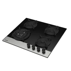 PLAQUE JOKER SANTA 4 FEUX / 60CM / NOIR ET INOX / JP-1460