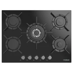 Plaques de cuisson gaz premium 5 feux fonte noir AP751BS02