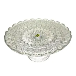 Plat à gâteau AZUR GLASS sur pied