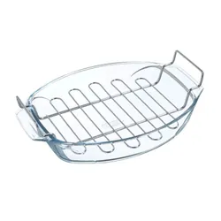 Plat Ovale PYREX IRRESISTIBLE 40 x 28 cm + Grille de cuisson