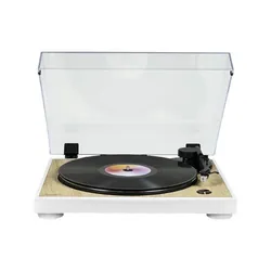 Thomson TT300 Tourne-disque entraîné par courroie Blanc, Bois