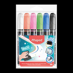Pochette 6 Marqueur MAPED Peinture Effaçable -(743557)