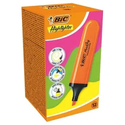 Pochette De 12 Surligneurs Bic Highlighter Orange