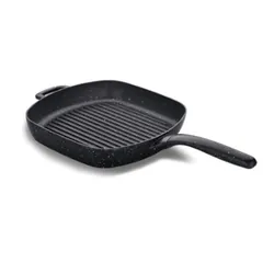 Poêle à griller carrée Korkmaz Gusto Volcanite 28 cm - Noir (A1373)