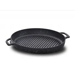 Poêle à griller Korkmaz Gusto Oval 35x25cm - Noir (A1374)
