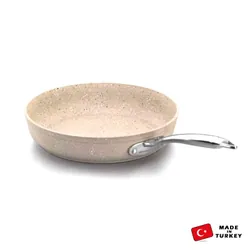Poêle EN GRANITE KORKMAZ 24 X 4.7 CM - CRÈME (A1855)