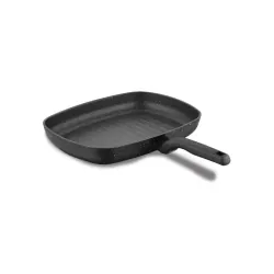 Poêle Grill KORKMAZ Rectangle - 35 cm Carrée - Noir (A1121)