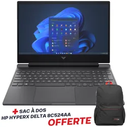 Portable Gaming HP Victus Gaming 15-fa2029nk / i7-13620H / RTX 2050 4G / 16 Go / 512 Go SSD / Windows 11 / Argent Avec Sac à dos HP HyperX Delta 8C524AA Offerte
