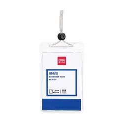 Porte badge PVC vertical DELI 104X70MM - E5755 - PQ/50
