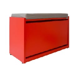 Porte Chaussures Banquette PC27RG - Rouge