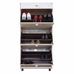 Porte Chaussures SOTUFAB GM STRATIFIE - 3 portes + 1 tiroir - Parfait pour l'arrangement de vos chaussures et permet de range ...