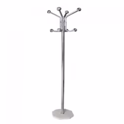 Porte manteaux Administratif Sotufab - Hauteur :175 cm -  Manteaux administratifs chromé + marbre - facilement déplaçable - U ...