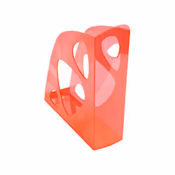 - Porte revue pour documents au format A4 - Solide et stable - Dimensions : 248 x 77 x 257 mm - Couleur : Rouge transparent