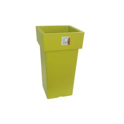 Pot Linéa Carré haut Chartreuse 21x21x38 cm