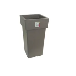 Pot Linéa Carré Haut Taupe 21x21x38 cm