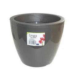 Pot Linéa Gloss Anthracit D30xh25cm