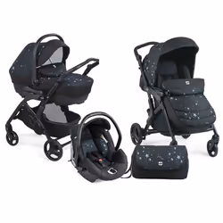 Poussette Bébé Cam Trio Fluido – Âge d’utilisation : 0 - 4 ans – châssis : Aluminium - Poussette combinée de 3 en 1 - Pousset ...