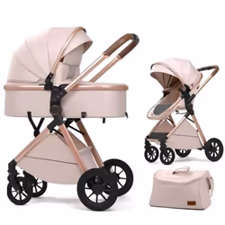 Poussette Landau KIDILO V8 Avec Sac Maman - Beige